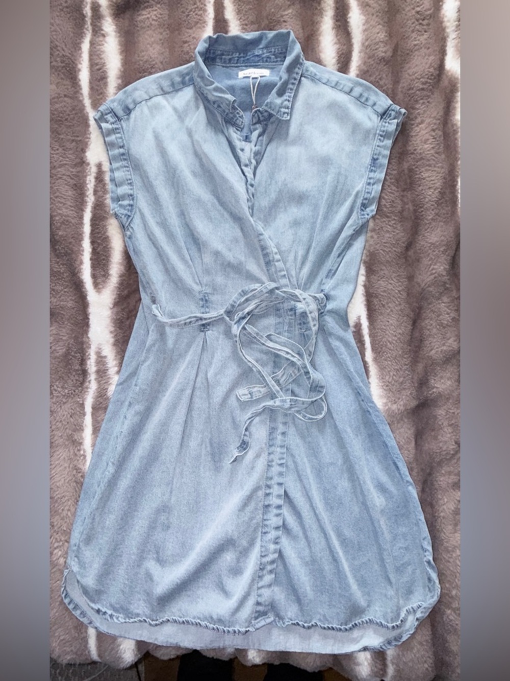 Heartloom Light Blue Denim Wrap Dress